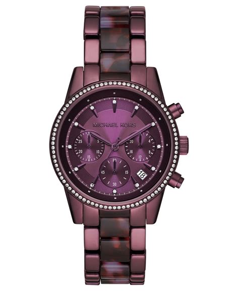 mk purple watch